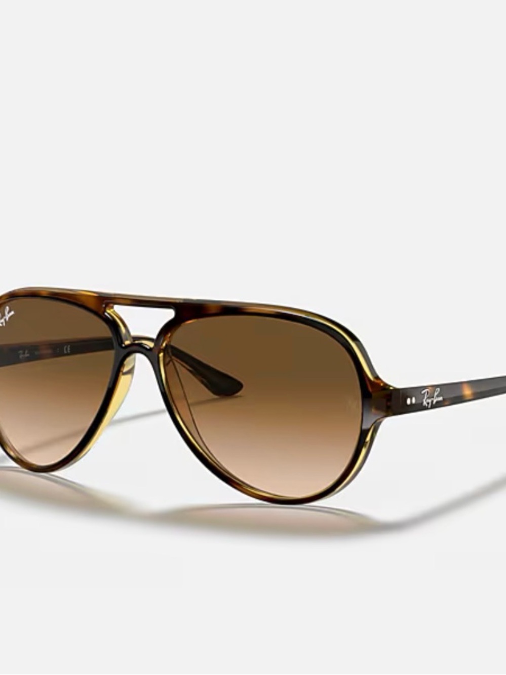 NIB Authentic Ray-Ban Cats 5000 Sunglasses - Havana-Brown Gradient Lenses - Picture 2 of 5